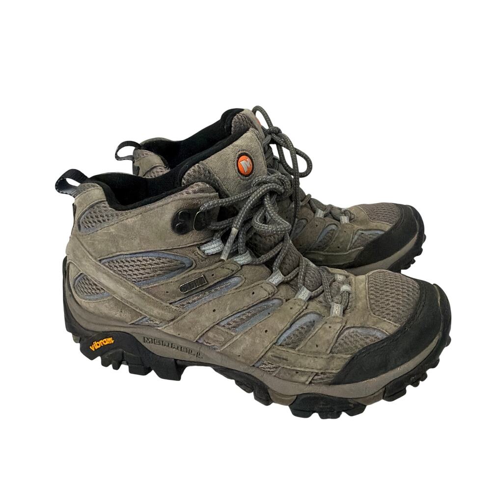 Merrell Moab 2 Mid Boots Size Women’s 9 Waterproof Vibram Hiking Granite Gray